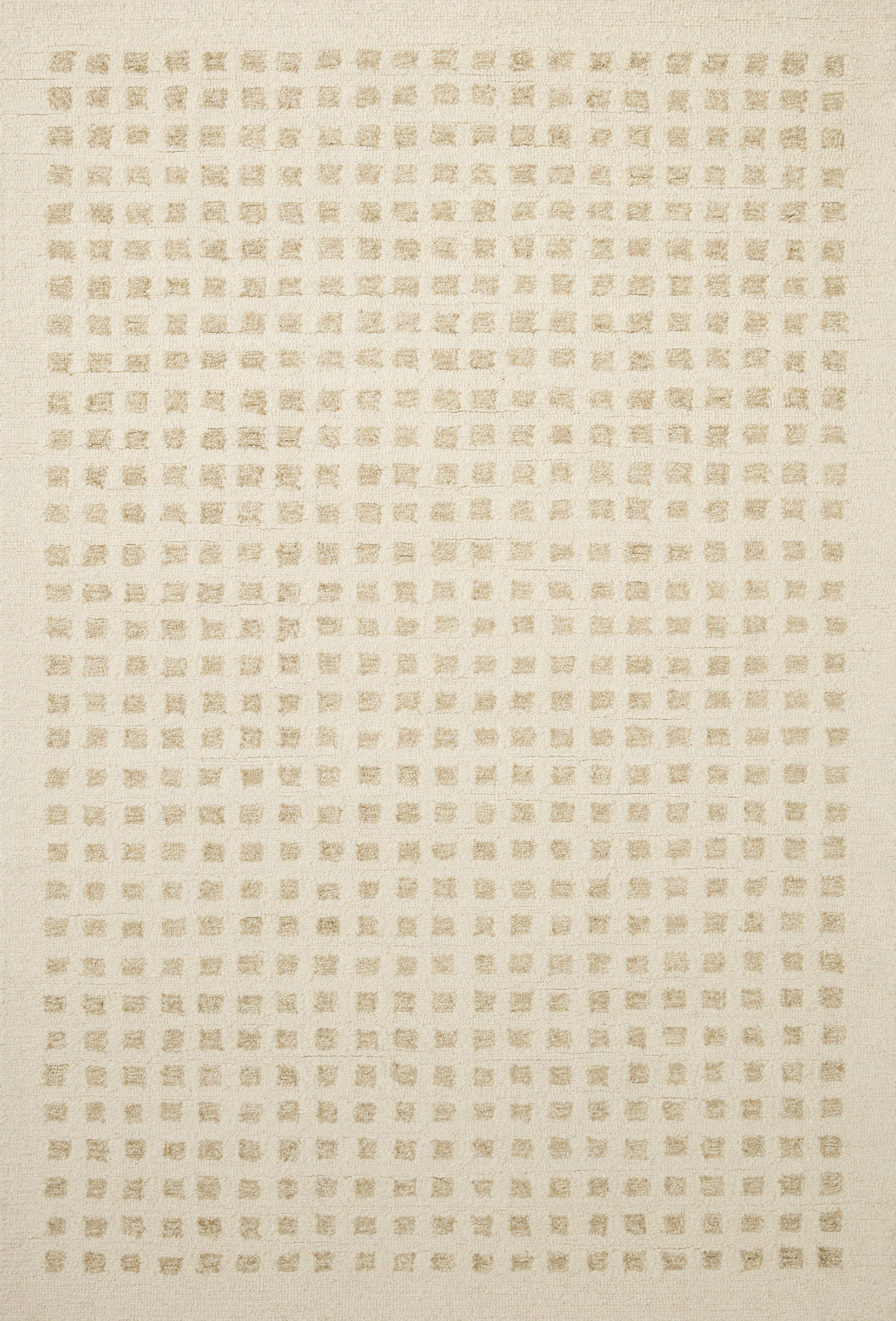 Chris Loves Julia x Loloi Polly Grid Ivory/Natural 3'-6" x 5'-6" Area Rug | Walmart (US)