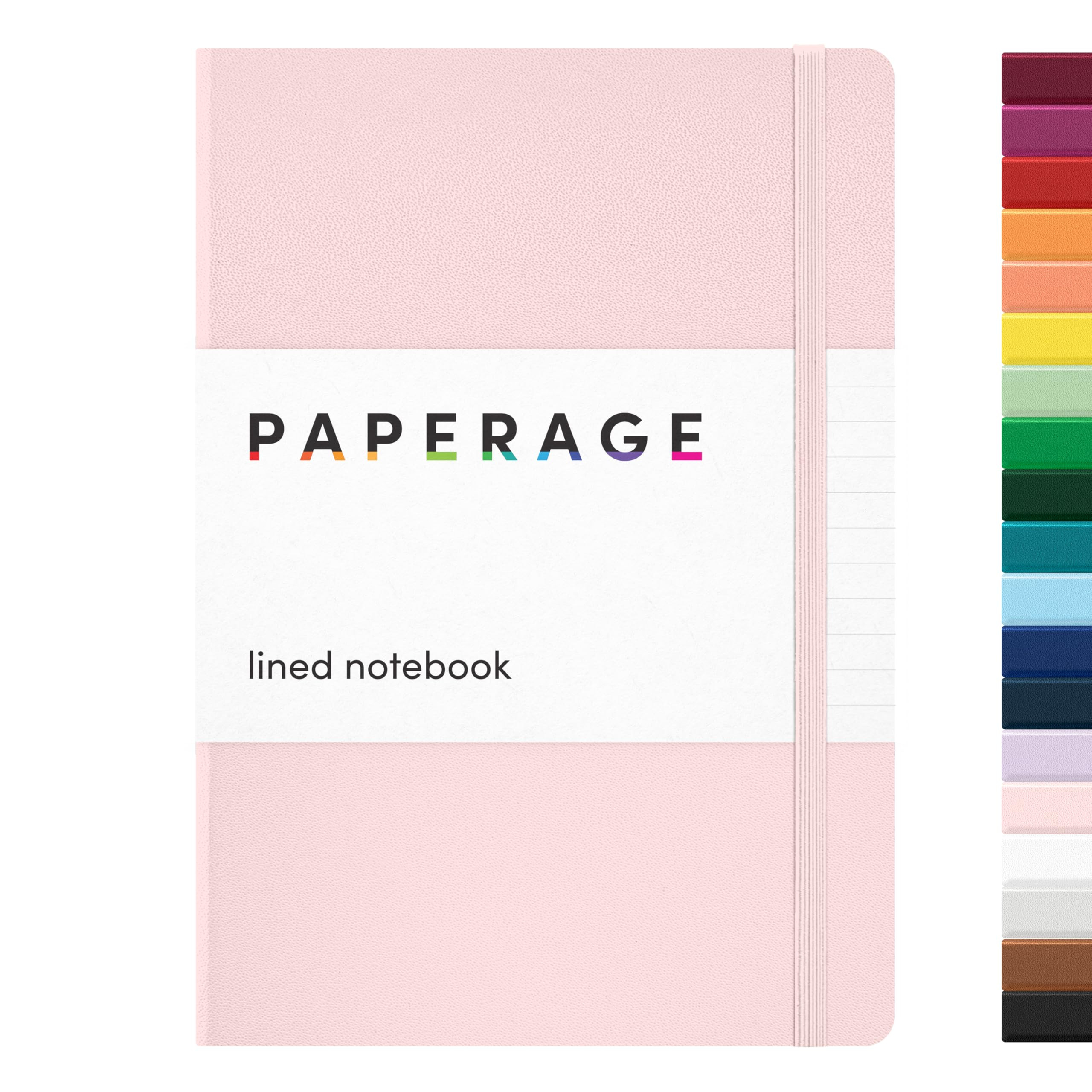PAPERAGE Lined Journal Notebook, (Blush), 160 Pages, Medium 5.6 inches x 8 inches - 100 GSM Thick... | Amazon (US)