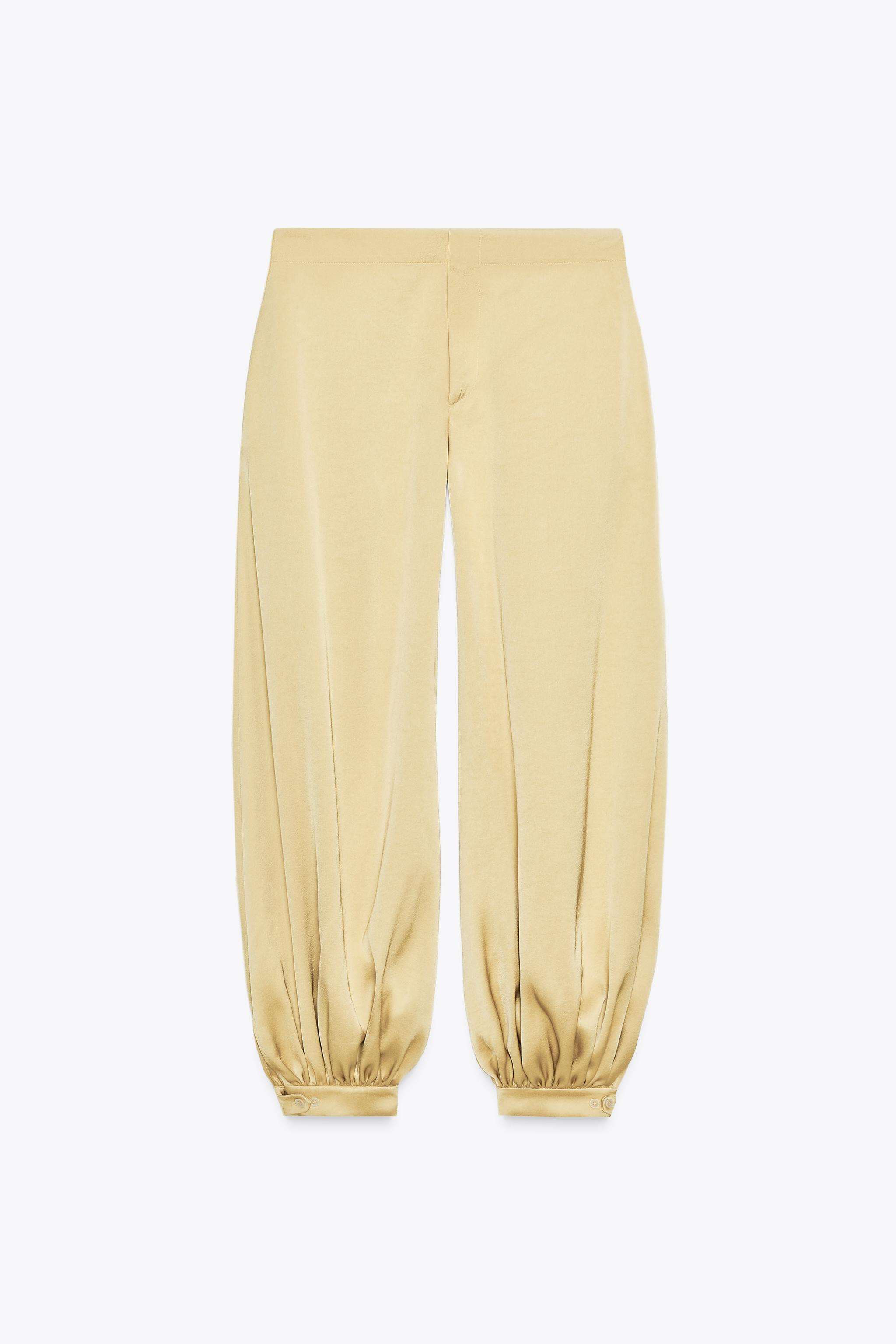 ZW COLLECTION SATIN BALLOON PANTS | Zara US
