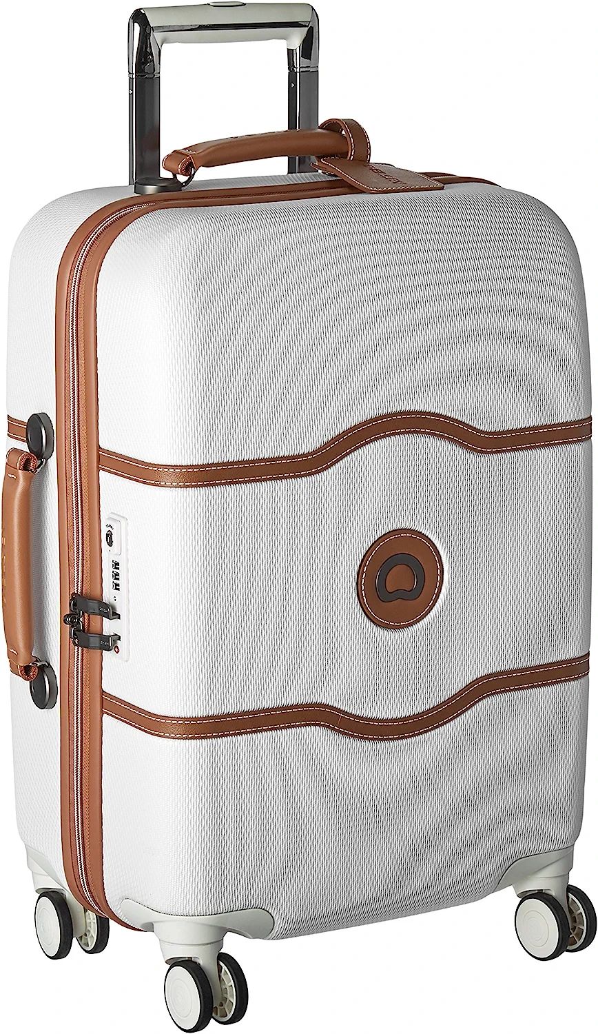 DELSEY Paris Chatelet Hardside Luggage with Spinner Wheels, Champagne White, Carry-on 21 Inch, wi... | Amazon (US)