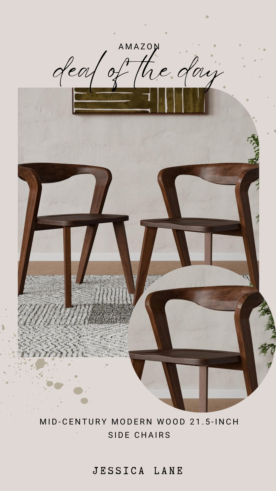 Upgrade your dining area with these mid-century modern wood side chairs. The sleek, sculptural silhouette brings a high-end designer look to your home at an amazing value.#midcenturymodern #diningroomdecor #amazonhome #furniturefinds

#LTKSaleAlert #LTKHome