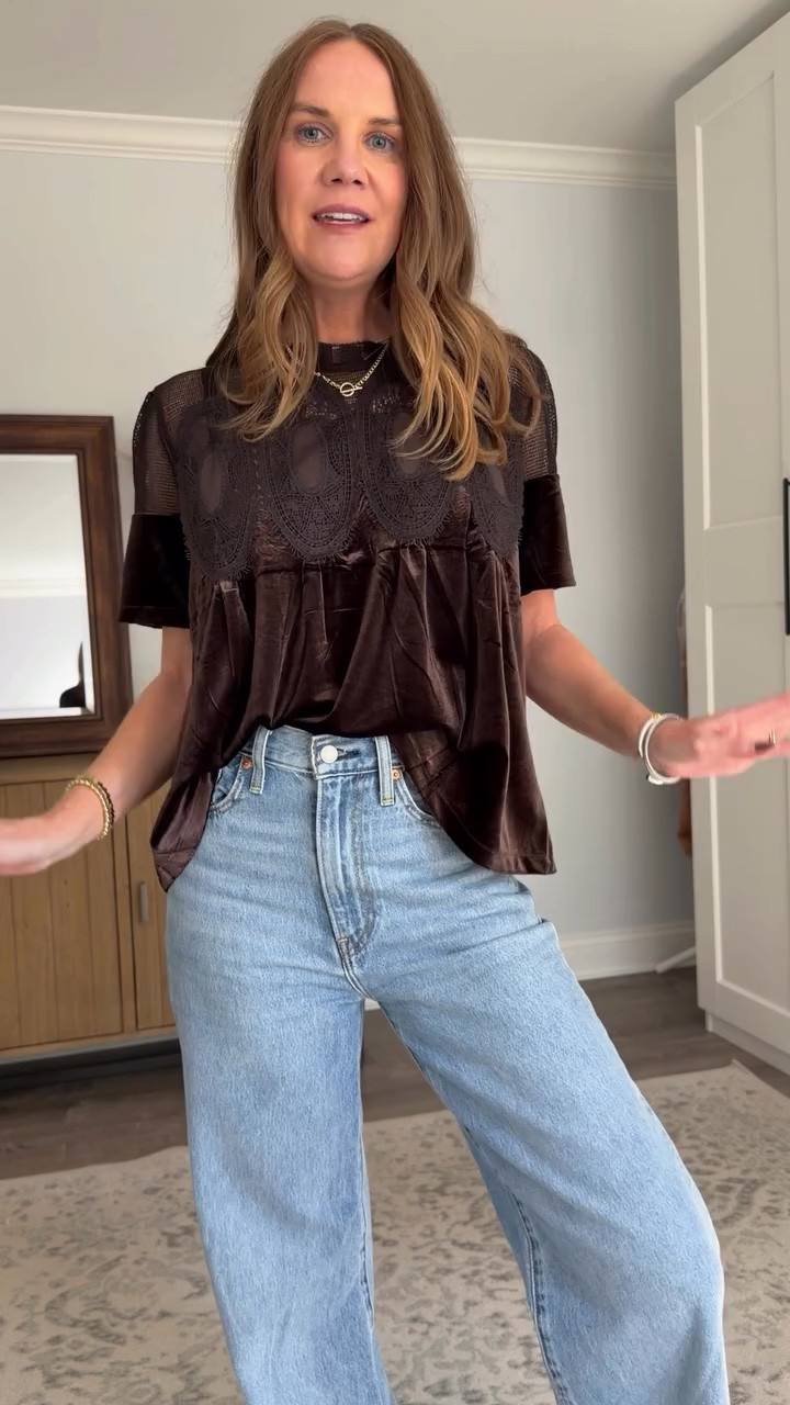 Girls’ night called… and apparently jeans + a really good top is the answer. 🍷🤎

This is exactly what I want to wear when the vibe is casual, but I still want to feel a little dressed up. The prettiest lace detail, relaxed denim and just enough going-out energy without feeling overdone.

Basically, the grown-up version of jeans and a cute top — and I’m here for it. 🙌

Such an easy girls’ night outfit for fall, dinner with friends, wine night, date night, or anytime you want that effortless elevated-casual look.

Would you wear this for girls’ night? 🤎

#GirlsNightOutfit #FallOutfitIdeas #CasualChicStyle #Over40Style #ElevatedCasual

#LTKootd #LTKOver40 #LTKSeasonal