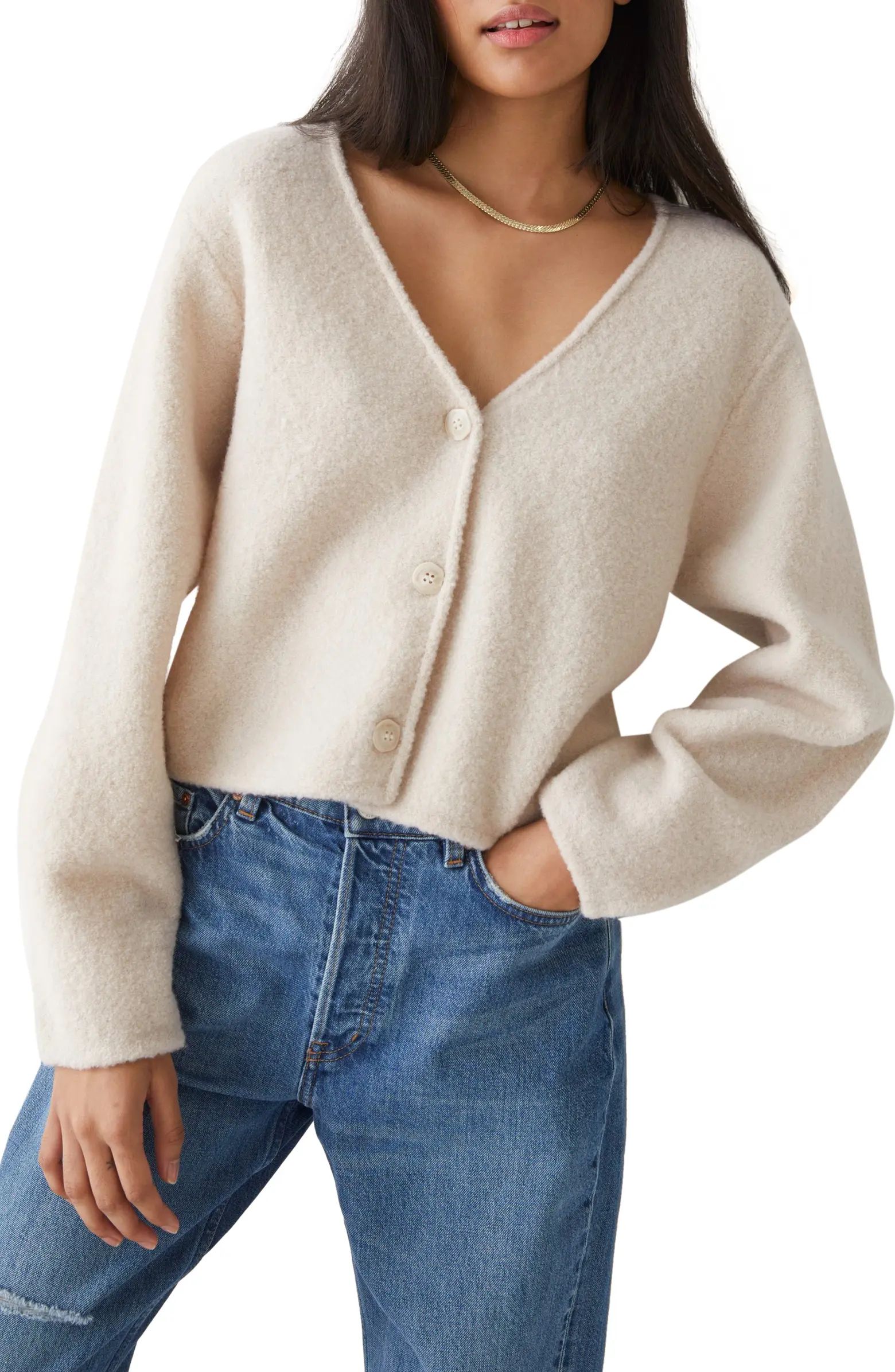 & Other Stories Boxy Wool Blend Cardigan | Nordstrom | Nordstrom