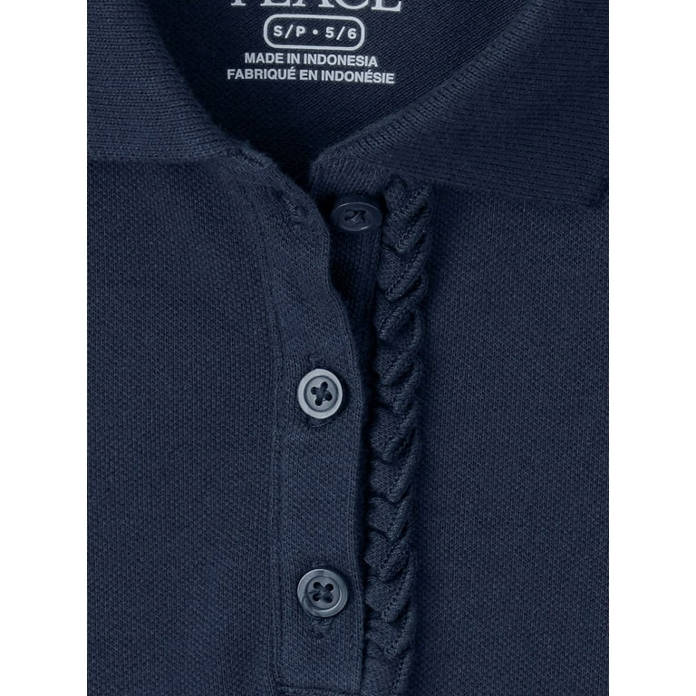 The Children's Place Girls Uniform Short Sleeve Ruffle Polo, 2-Pack, Sizes XS-XXL | Walmart (US)