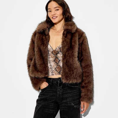 Women's Faux Fur Jacket - Wild Fable™ | Target