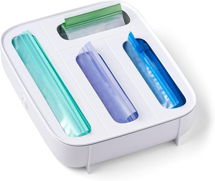 StoraBag Drawer Food Bags Dispenser, 4-Slot, Plastic Sandwich Bag Organizer for Kitchen Storage, ... | Amazon (US)
