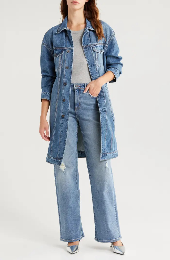 Full Length Denim Trucker Jacket | Nordstrom