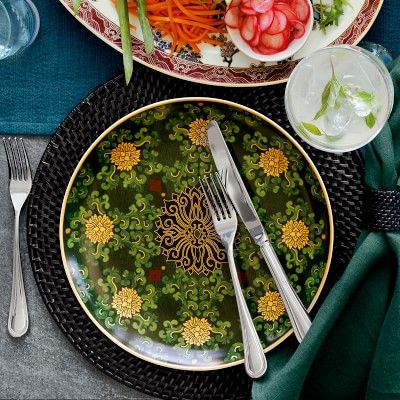 Black Woven Hapao Round Placemat | Williams-Sonoma