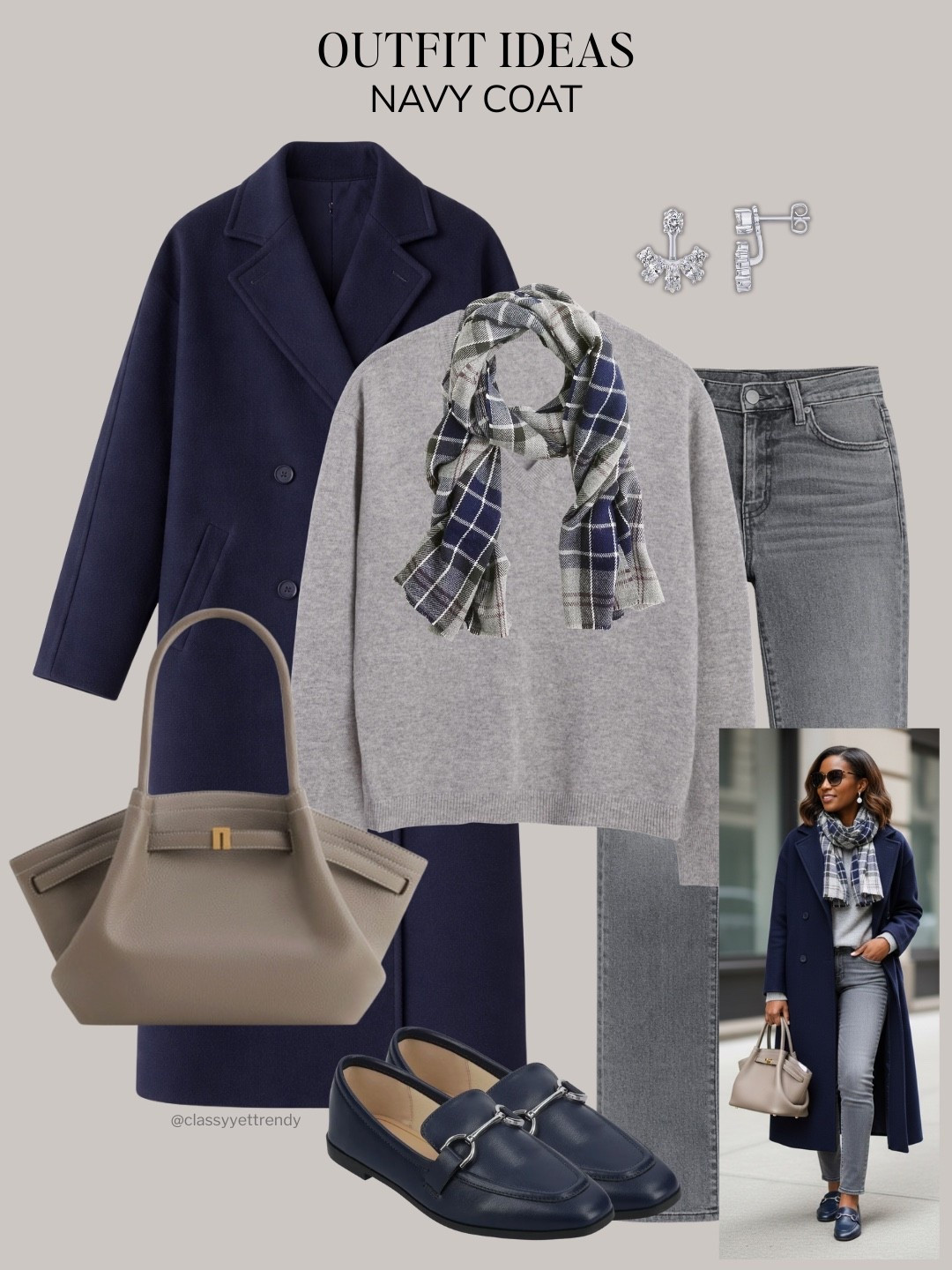 4 ways to wear a Navy Coat ✔️ Mix and match sweaters, pants, jeans, skirt, shoes and accessories to create multiple winter outfits 🎉 Elevated wardrobe staples—cool tones, deep browns, textured grey, taupe, creams and effortless layering.

#winterstyle #outfitinspiration #capsulewardrobe #everydaystyles #winteredit