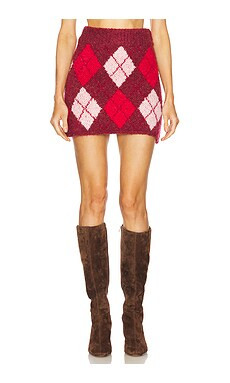 Kitri Susan Mini Skirt in Burgundy from Revolve.com | Revolve Clothing (Global)