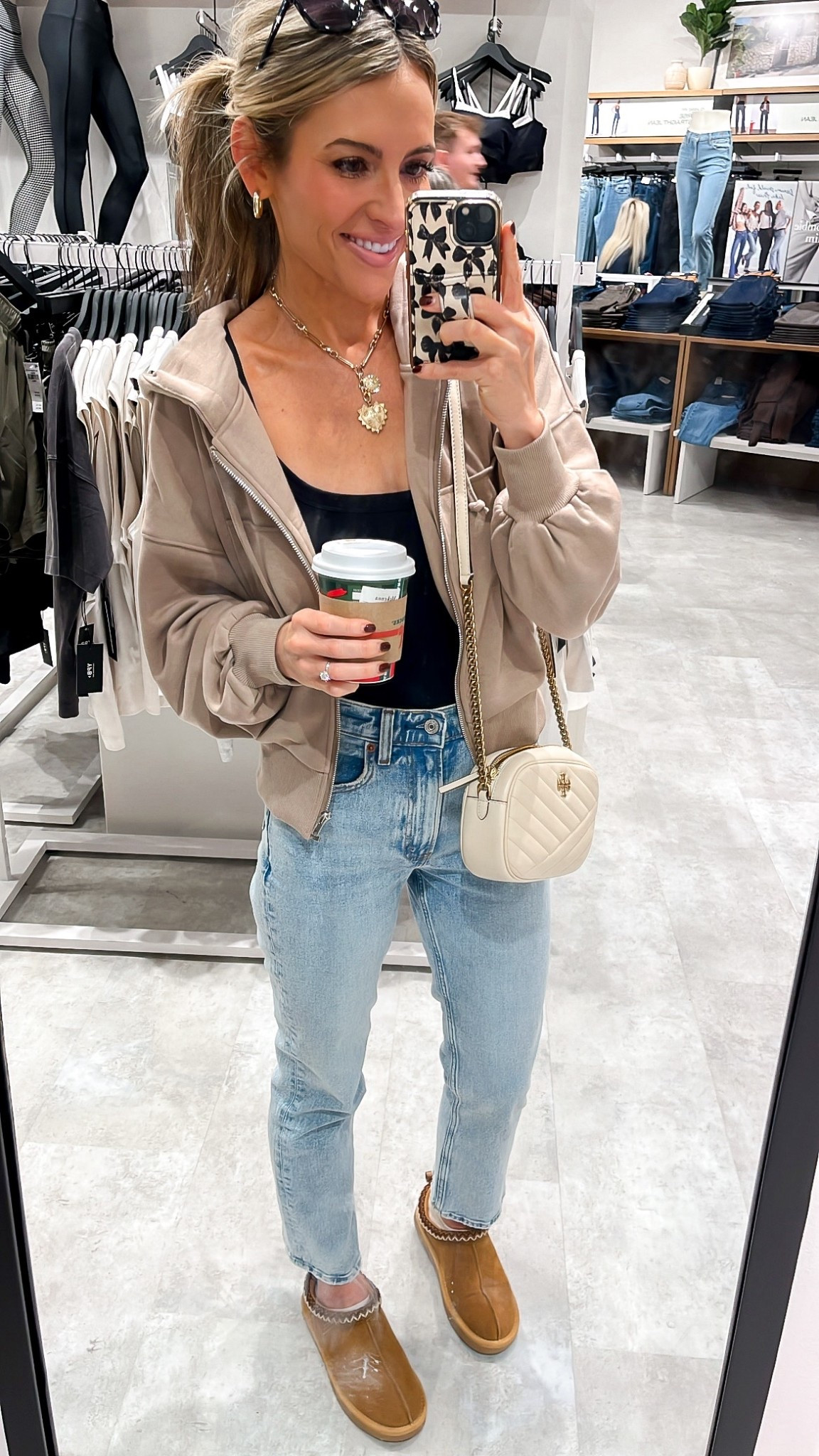 Perfect outfit for a casual day out! Love this full zip crop jacket! Wearing xs. Tank has a built in padded bra! 
You’ll LOVE these jeans! Perfect ankle length. Adorable with sneakers, boots or sandals 

#LTKStyleTip #LTKPetite #LTKFindsUnder50