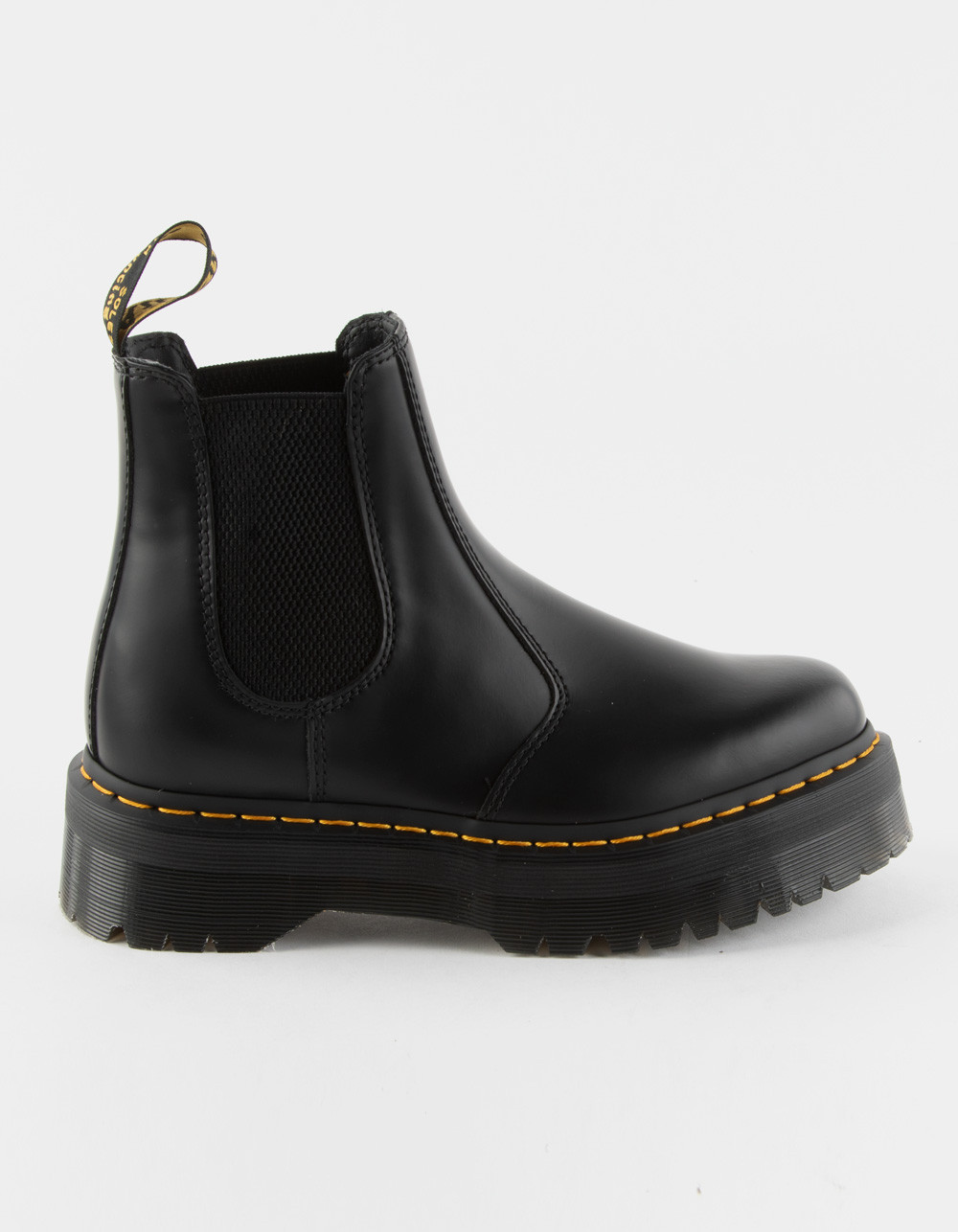 DR. MARTENS 2976 Quad Platform Black Womens Chelsea Boots | Tillys