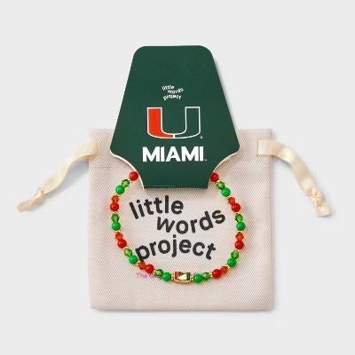 Little Words Project University of Miami Stacker Beaded Bracelet - Green/Orange | Target