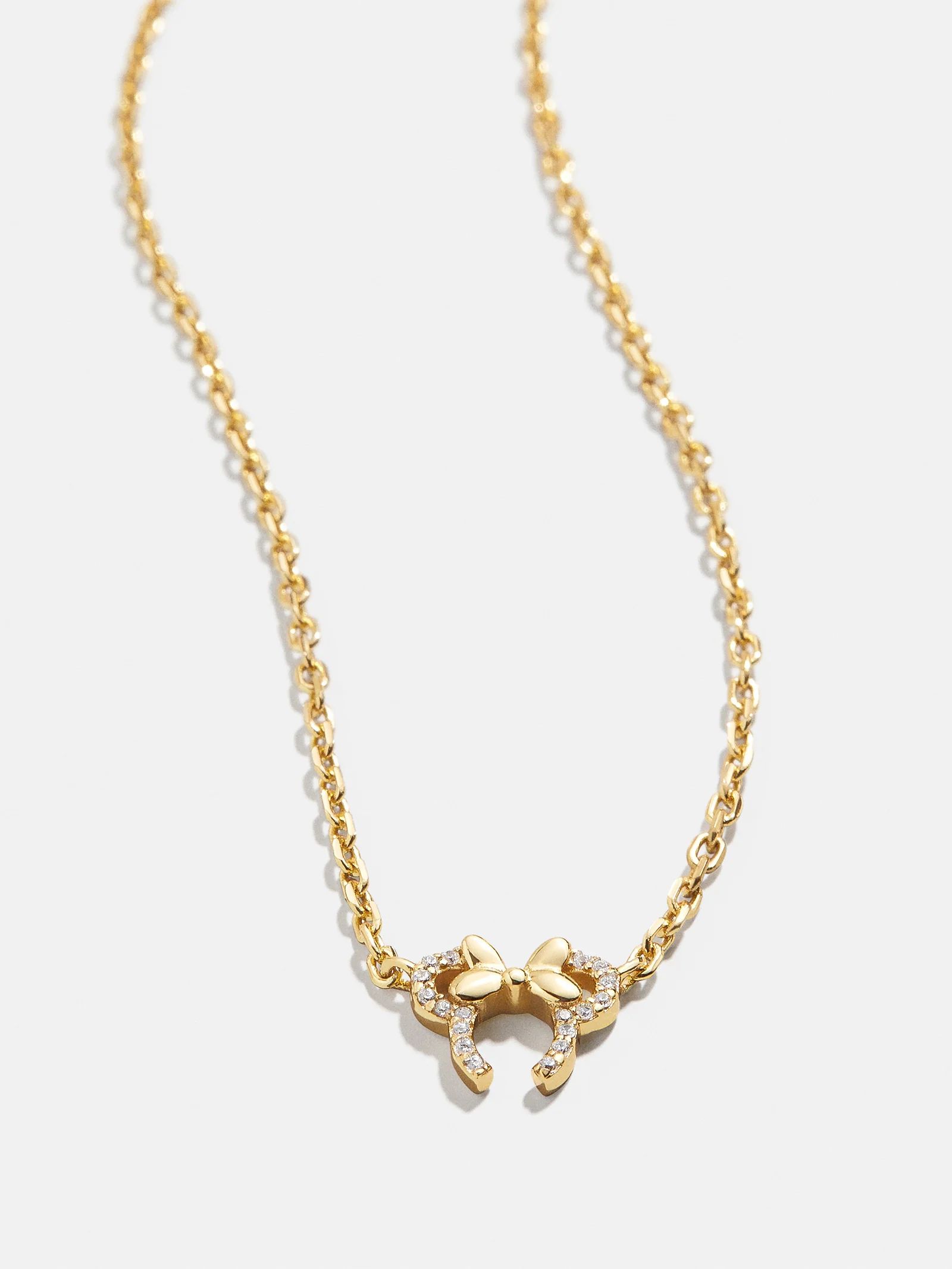 Minnie Mouse Disney Headband 18K Gold Plated Sterling Silver Necklace - Gold | BaubleBar (US)