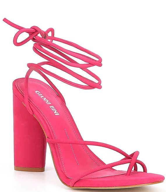 Frayya Suede Strappy Ankle Wrap Toe Loop Sandals | Dillard's