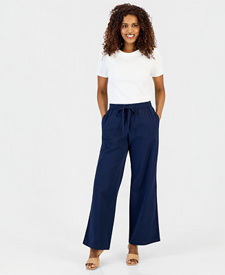 Women's Wide-Leg Pull-On Pants | Macy's
