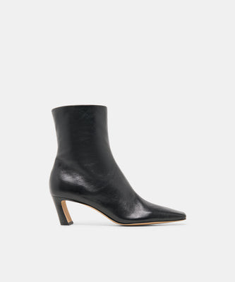 Nesly Booties in Black Leather Size 9 By Dolce Vita | DolceVita.com