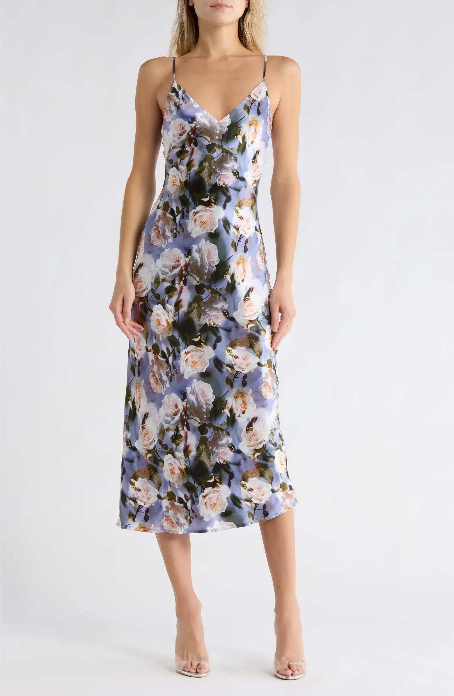L'AGENCE Seridie Floral Silk Slipdress | Nordstromrack | Nordstrom Rack