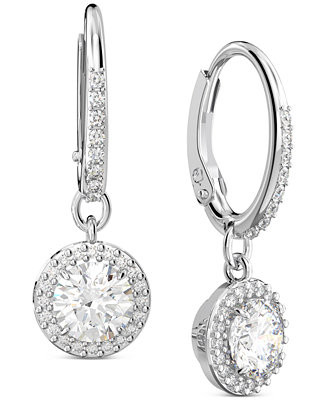Silver-Tone Constella Crystal Drop Earrings | Macy's
