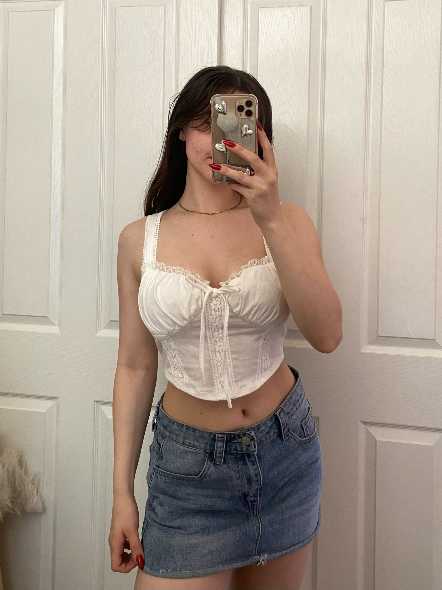 Cute amazon outfit inspo!🤍

Sizing:
- top is true to size
- size up in skirt if you prefer a looser/casual fit

Denim skirt outfit / amazon denim skirt / amazon lace top / lace top outfit / Amazon Womens Clothes / Amazon Finds Clothes / Amazon Clothing / Amazon Must Haves / Amazon Basics / amazon basic tops / Amazon Fashion / Amazon Fashion Finds / Amazon Favorites / Amazon Style / Amazon Clothes / amazon fashion finds / Summer Trends / Summer Tops / Summer Travel Outfit / Summer Vacation Outfits / Summer Vacation / Casual Summer Outfits / Summer Palette / Summer Outfits / Summer Outfits Teens / Summer Outfits Womens / Summer Outfits 2024 / Summer Looks / Summer Must Haves / Summer Outfits / Summer In Italy / Italian Summer / Summer Casual / Summer Clothing / Summer Essentials / Summer Europe / Summer Shirts / Summer Styles / Summer Shorts / college fashion / college outfits / college class outfits / college fits / college girl / college style / Neutral fashion / neutral outfit /  Clean girl aesthetic / clean girl outfit / Pinterest aesthetic / Pinterest outfit / that girl outfit / that girl aesthetic / vanilla girl / 

#LTKFindsUnder100 #LTKStyleTip #LTKFindsUnder50