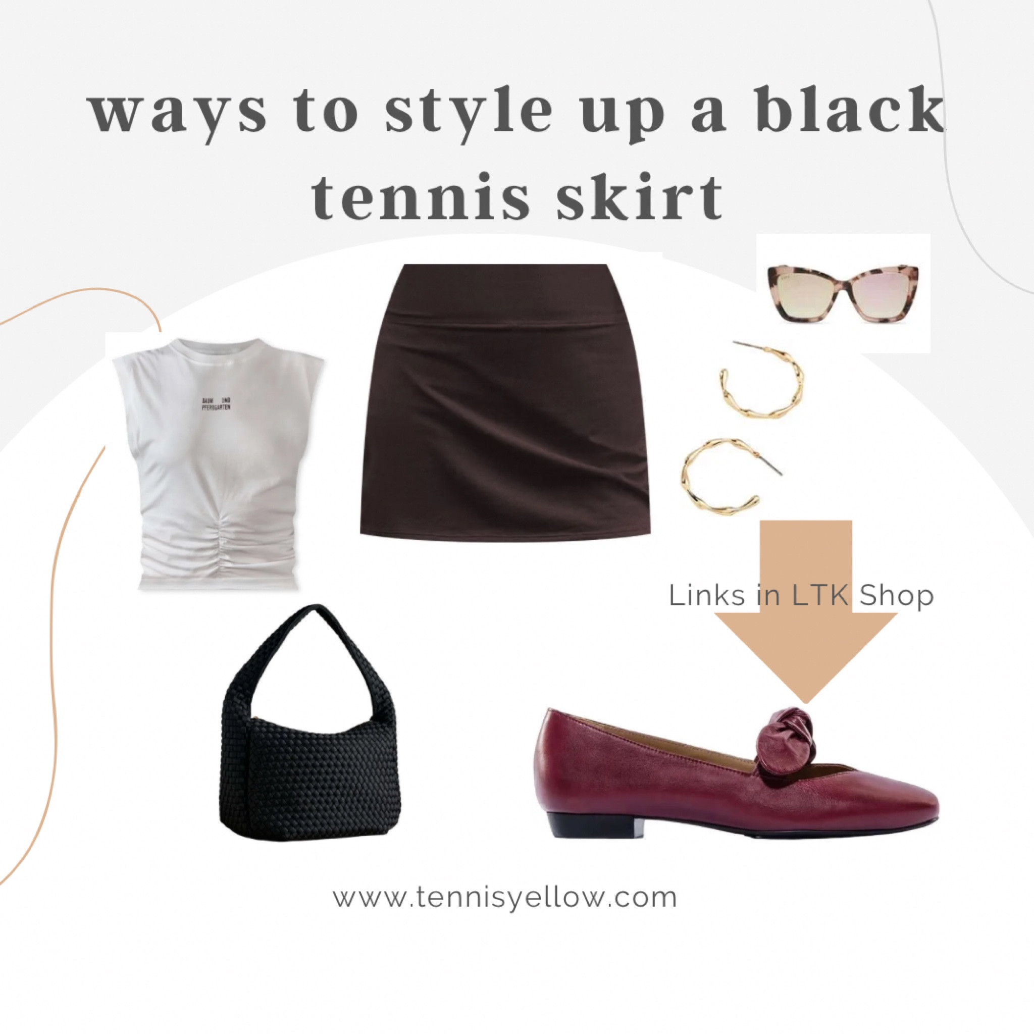 Some cool ways to style a great black tennis skirt. From court to coffee shop! 

#LTKMidsize #LTKActive #LTKOver40