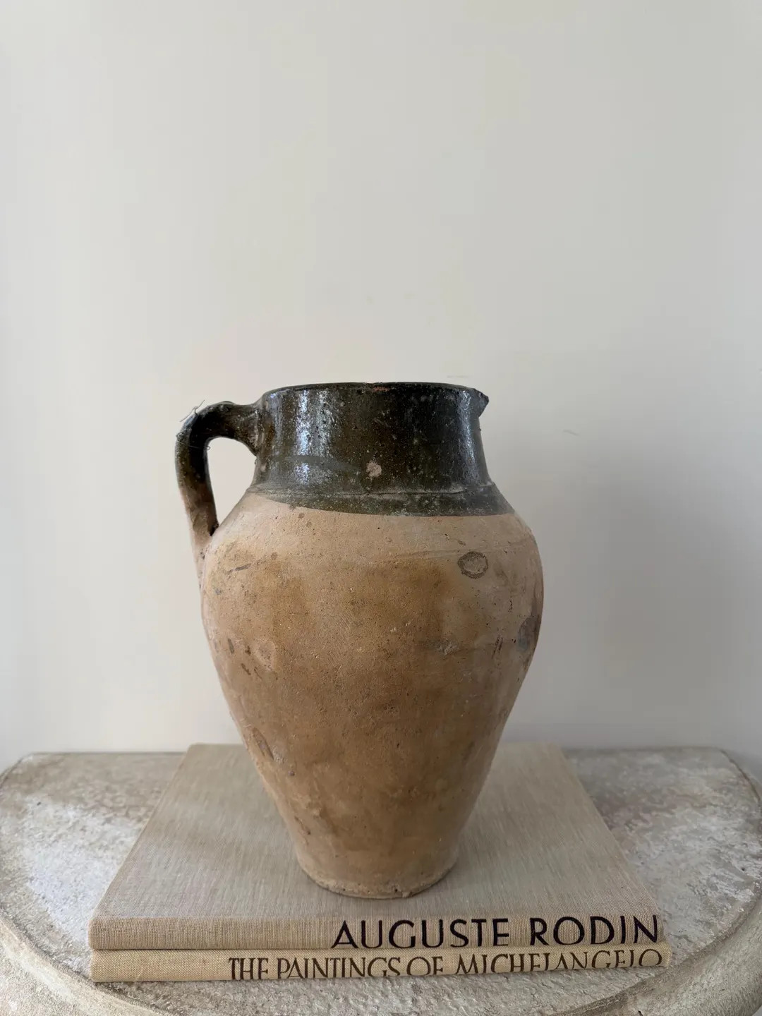 Antique Konya Pottery Vessel, Turkish Clay Pot, Beige Terracotta Vase, Rustic Anatolian Pot, Gree... | Etsy (Global)
