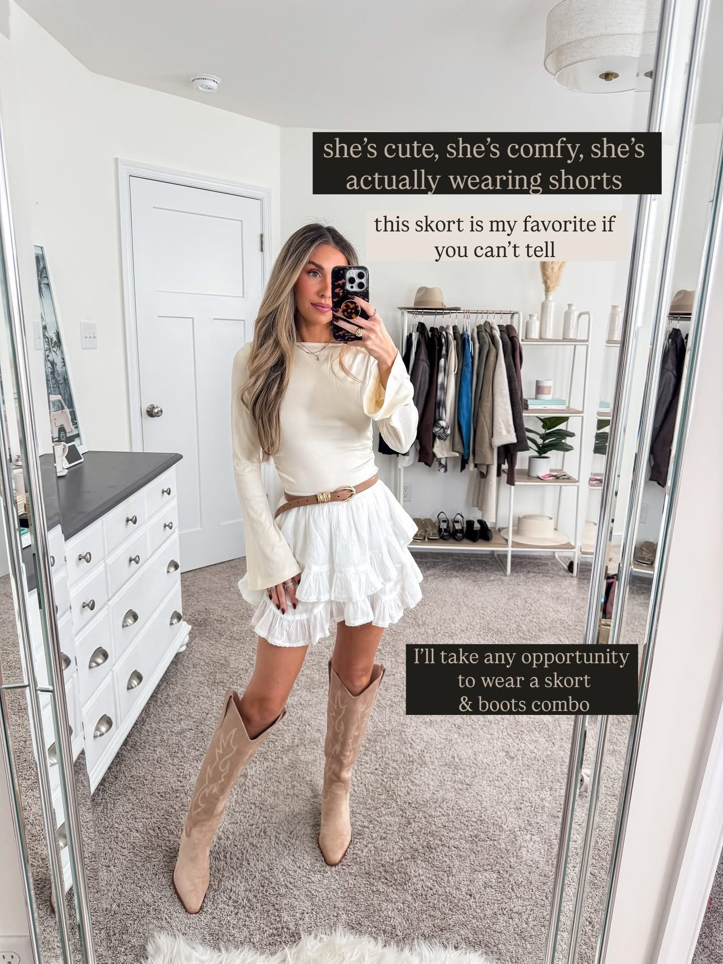 Amazon Thanksgiving outfit idea
+ top: xs
+ belt: xs/s
+ skort: xs 
+ cowboy boots: true to size 


Fall outfit
Fall style
Sweater
Amazon sweater
Amazon fashion 
Amazon outfit 
Amazon Thanksgiving outfit 
Fall boots 

#LTKFindsUnder100 #LTKSeasonal #LTKFindsUnder50