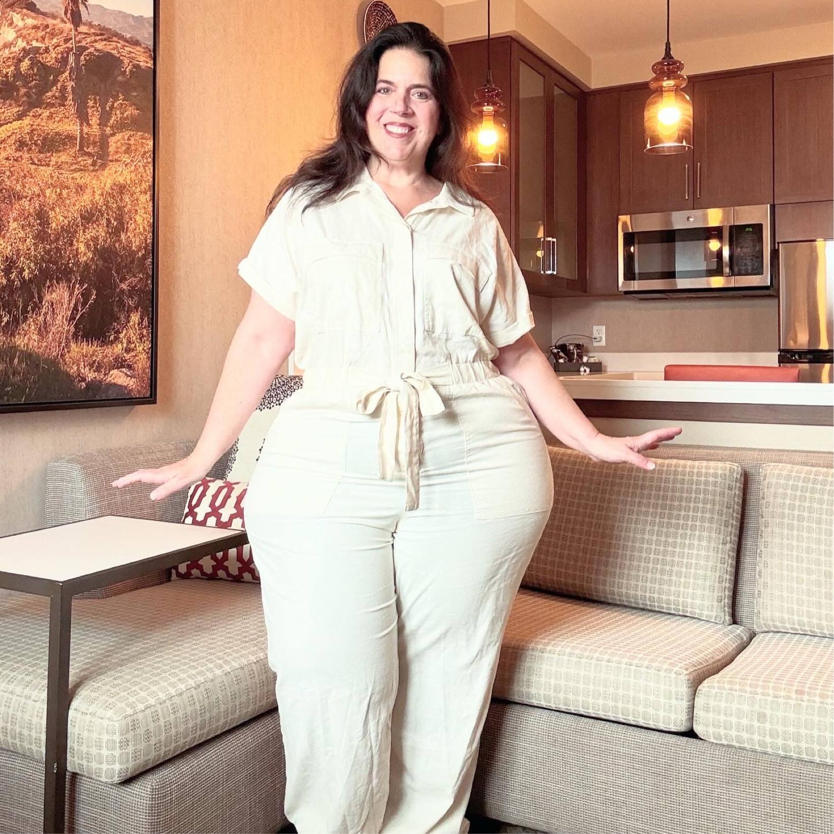 This Short-Sleeve Crème Linen Boilersuit is easy one piece dressing. With a trendy design, this jumpsuit is great for summer travel  and comfort. 

#LTKOver40 #LTKPlusSize #LTKSummerSales