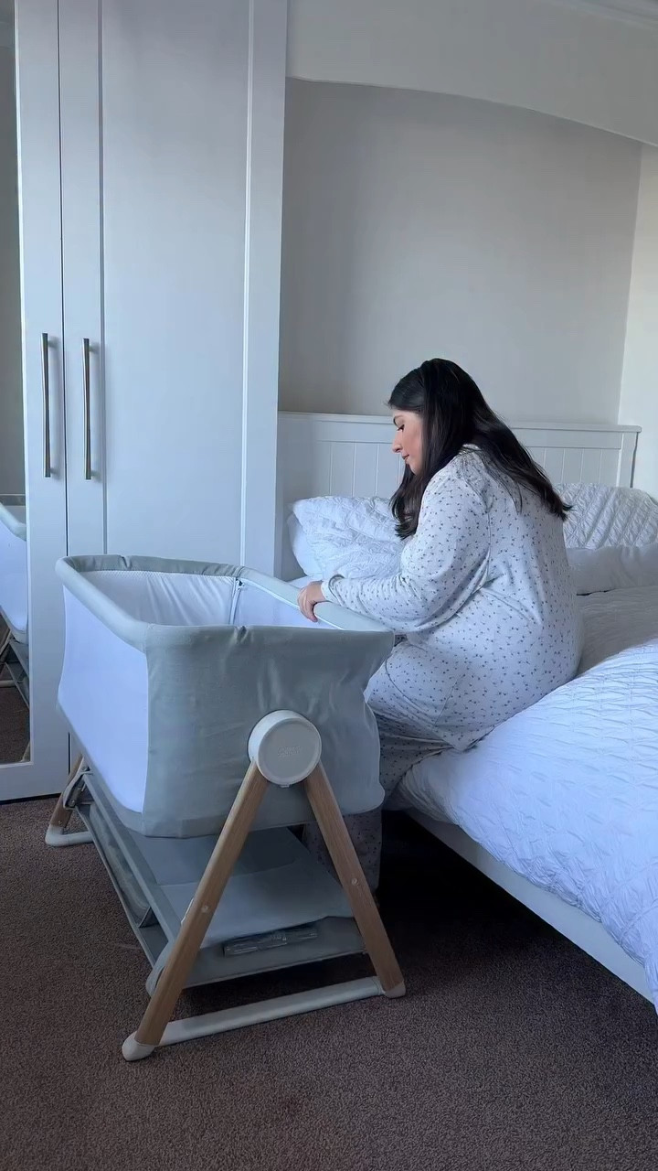 If you're looking for a bedside crib that actually makes newborn life easier...

The @mamasandpapas Lua Bedside Crib has been such a good addition for us. No need to strap it to the bed, the drop-down side with auto return is a lifesaver for night feeds, and the breathable mesh panels mean I can always keep an eye on her. This is their NEW colourway 'Sage' and we love it!

It's height adjustable, super sturdy but still compact, easy to move around, comes with a comfy mattress, and the storage shelf underneath is so handy for nappies and muslins.

Mamas & Papas is a one-stop baby shop for everything baby, which makes prepping so much less overwhelming.

#MamasandPapas #AD #babyessentials #nesting #bedsidecrib