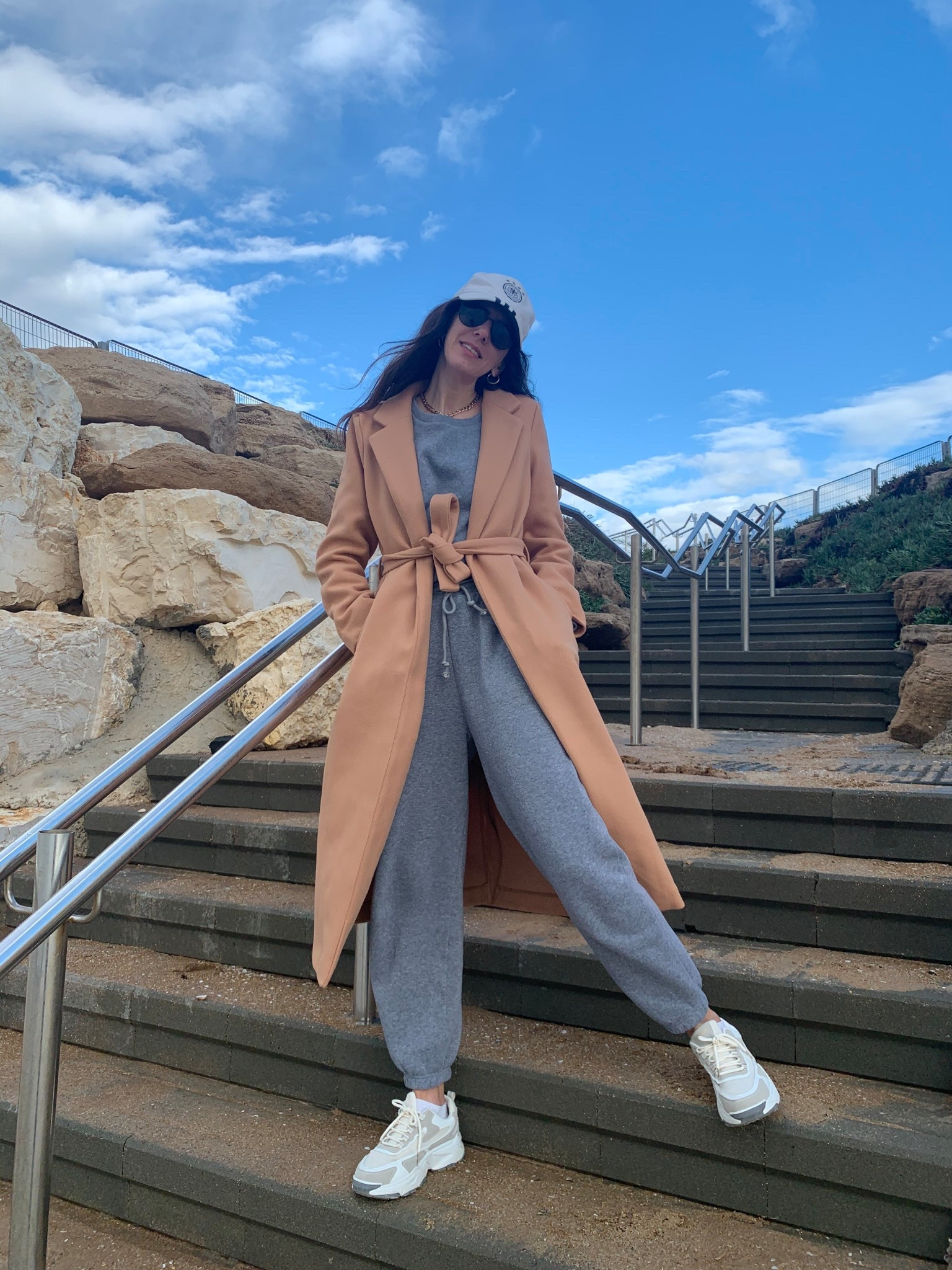 Airport style done right ✈️ Cozy neutrals, sneakers for comfort, and the softest layers for the journey ahead.

Autumn Outfits Uk- UK store options are tagged as well. 
Airport outfit set  