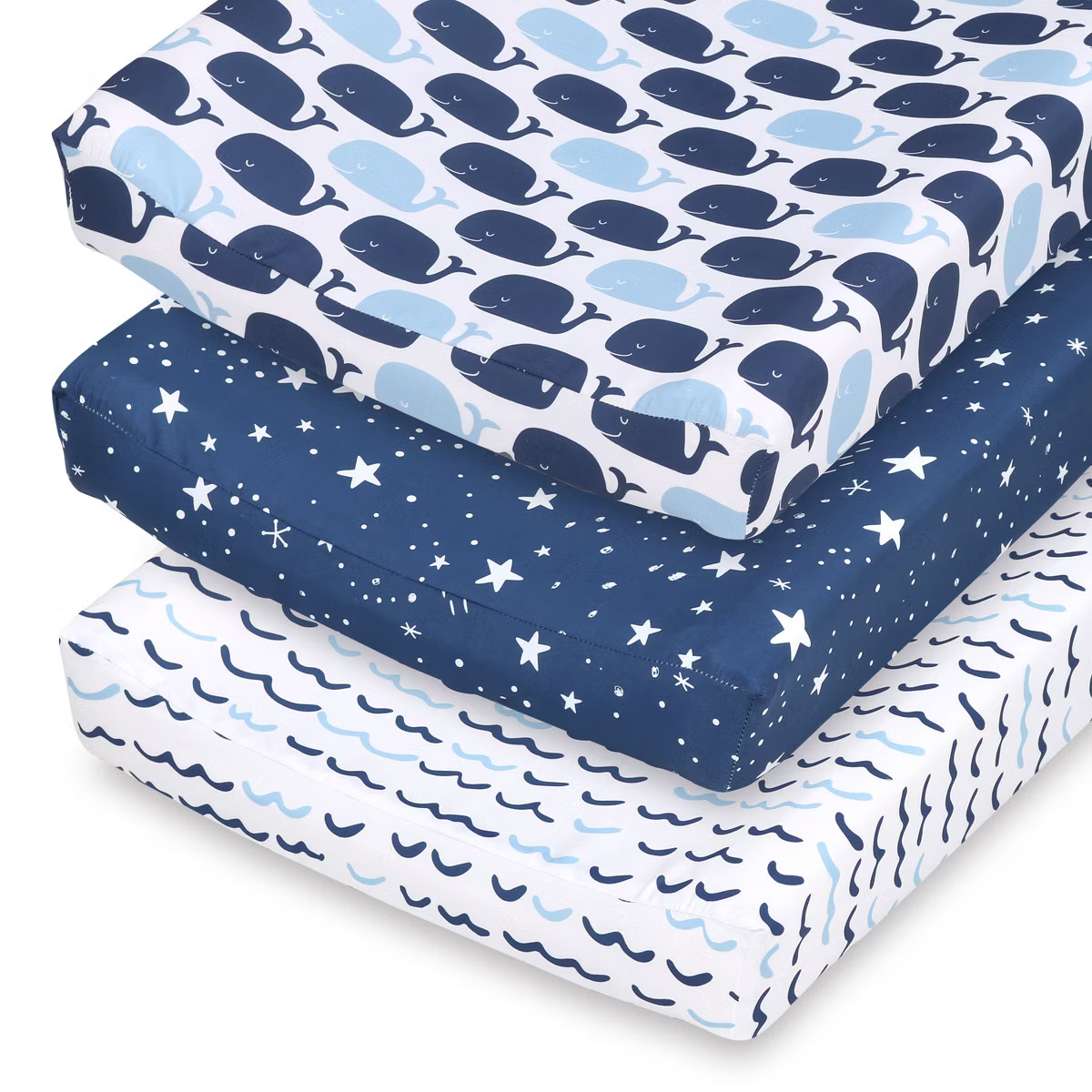 The Peanutshell Nautical Changing Pad Cover for Boys, 3-Pack | Target