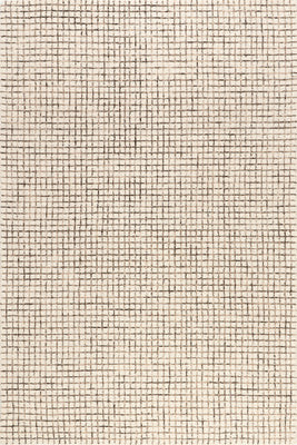 Cream Melrose Checked 6' x 9' rug | Rugs USA