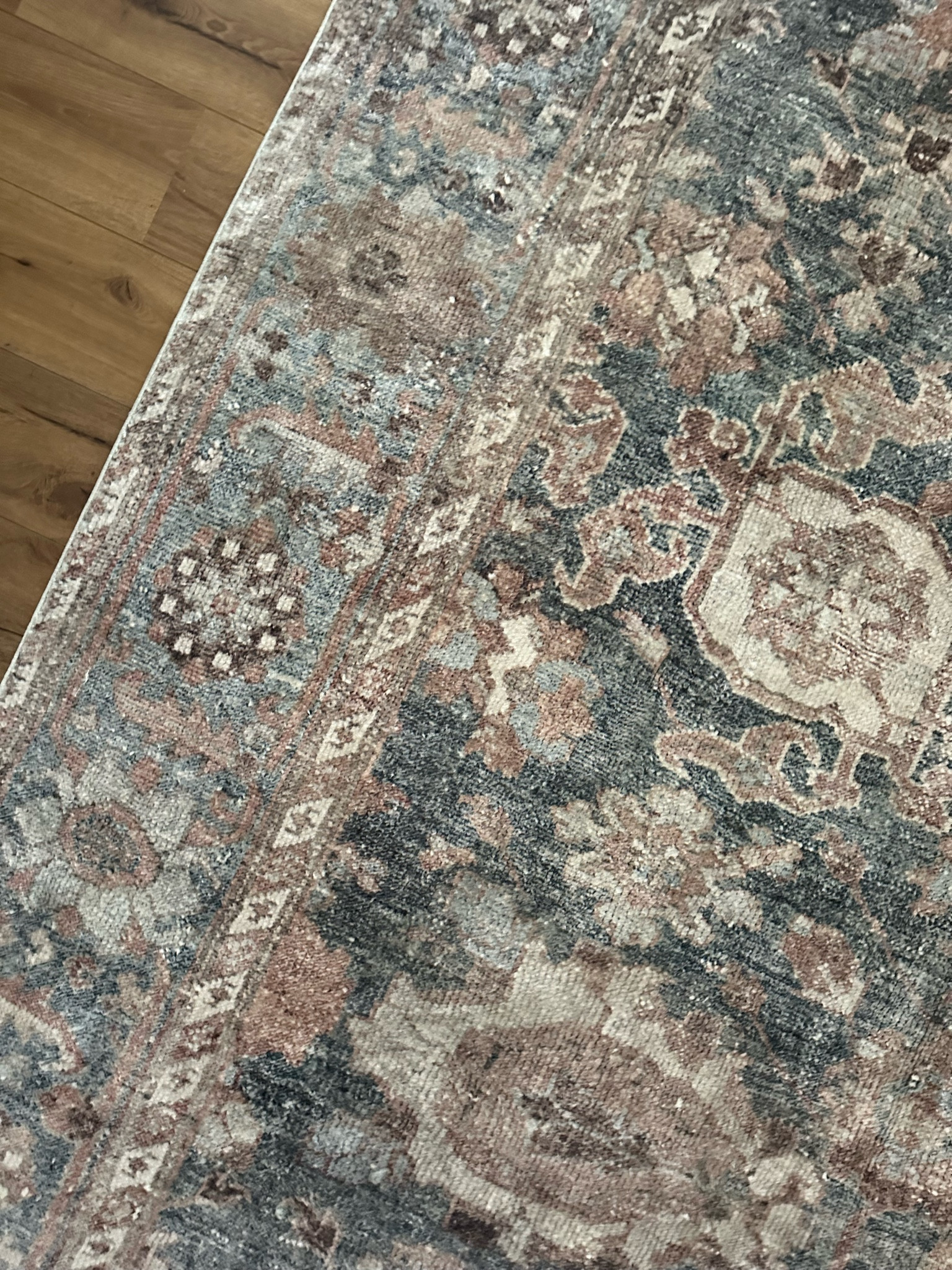 Obsessed with this rug - the colors are beautiful and it’s SO so soft! This photo is the same colorway as the one linked (ocean spice), I think it’s better in real life! 