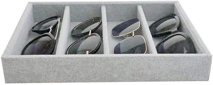 Luxurious Extra Soft Premium Quality Gray Plush Velvet Glasses and Watch Jewelry Collection Tray ... | Amazon (US)