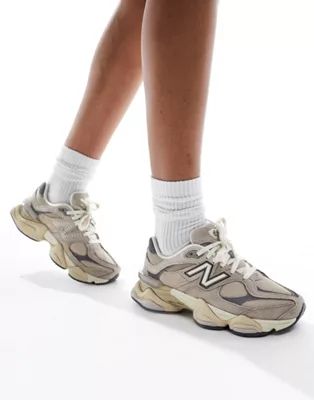 New Balance 9060 trainers in beige and navy | ASOS | ASOS (Global)