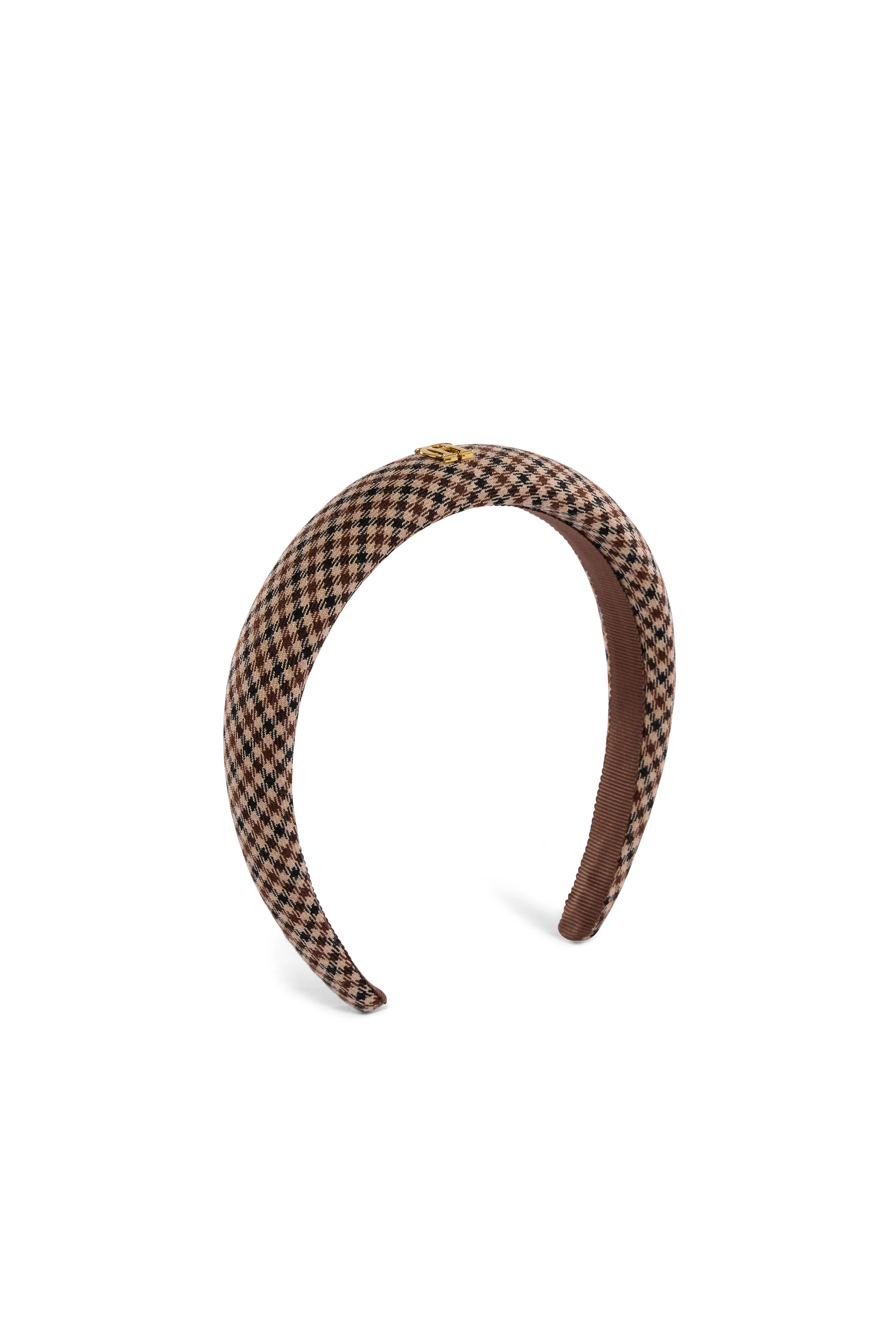Narrow Headband (Mocha Houndstooth) | Holland Cooper