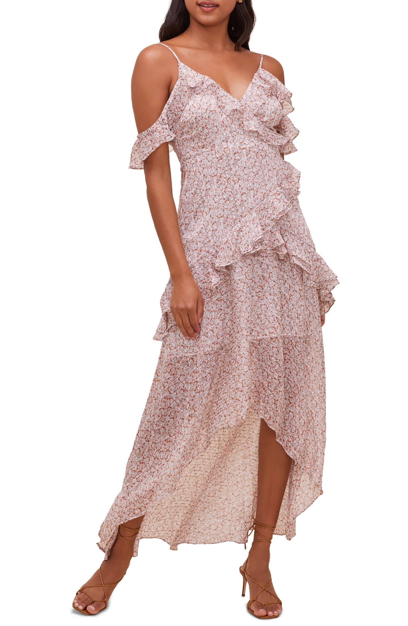 High/Low Tiered Ruffle Maxi Dress | Nordstrom