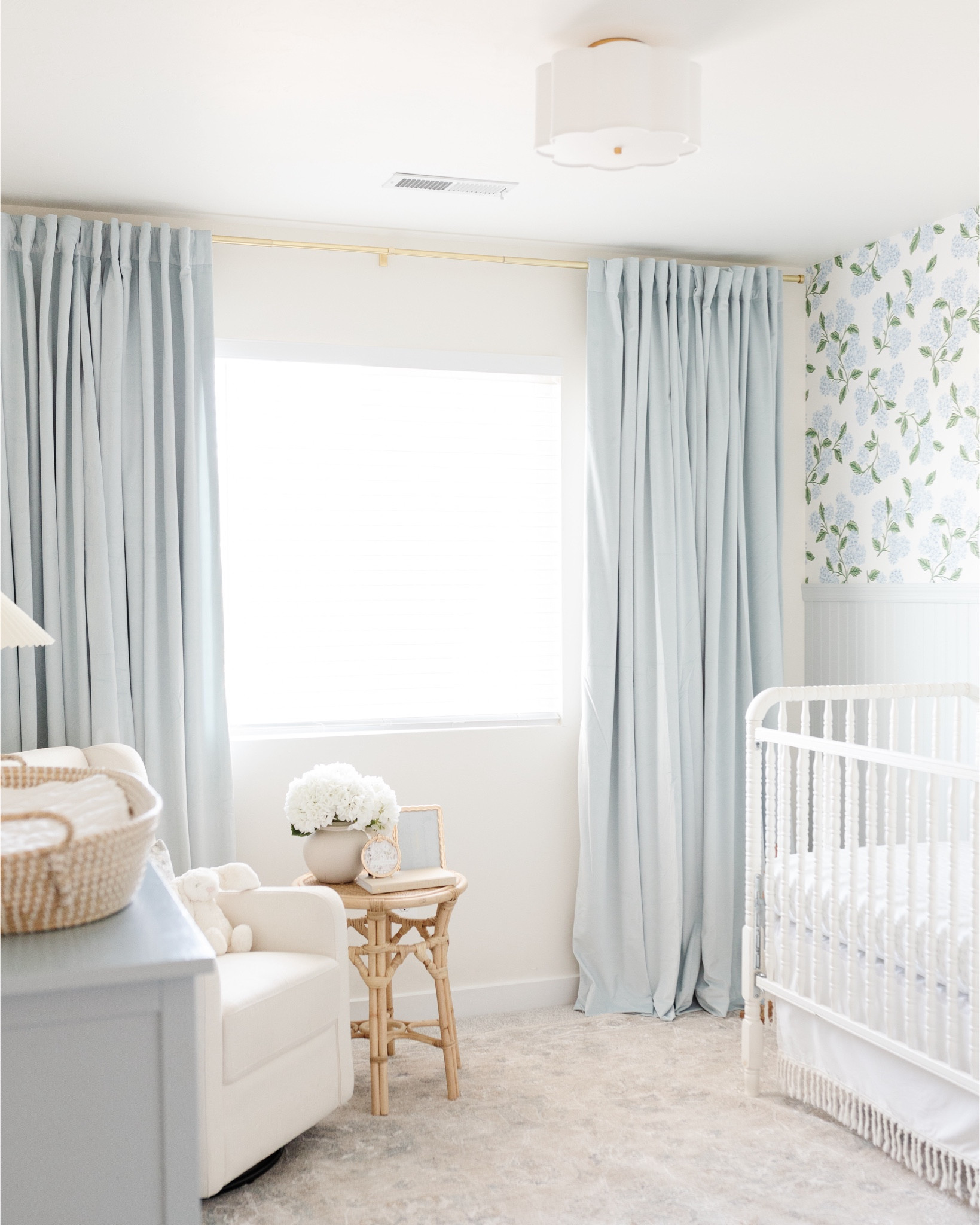 Day 9- Claire’s nursery🤍 Swipe for the before👉

I think this may be my absolute favorite room in our home. I am obsessed with the hydrangea wallpaper and love the traditional feel it brought into this home. I’m a little sad I can’t take this room with me but I’m excited to create a new one for her in the new home! 

Wall color: Benjamin Moore Swiss Coffee @ 75% strength 
Shiplap: Benjamin Moore Glass Slipper 

4 days until moving into our new house!!! Stay tuned for room #10 tomorrow 🙌

#housebeforeandafter #homebeforeandafter #beforeandafter #traditionalcoastalhome #homedecor

#LTKHome #LTKBaby #LTKKids