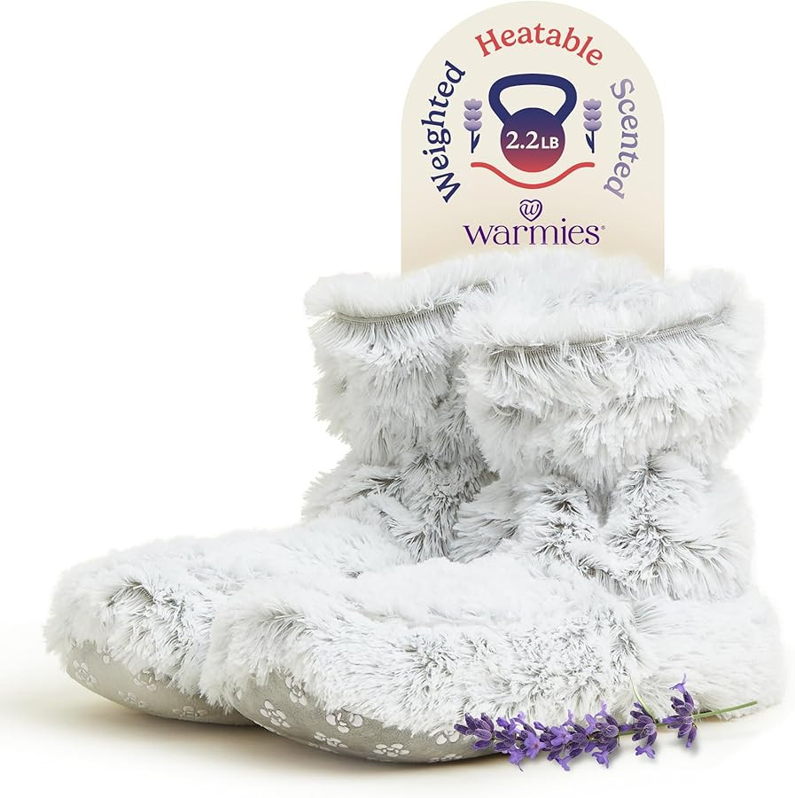 warmies Microwaveable House Slipper Boots for Women - Womens Shoe Sizes 6-10 - Comfy, Soft & Fuzz... | Amazon (US)