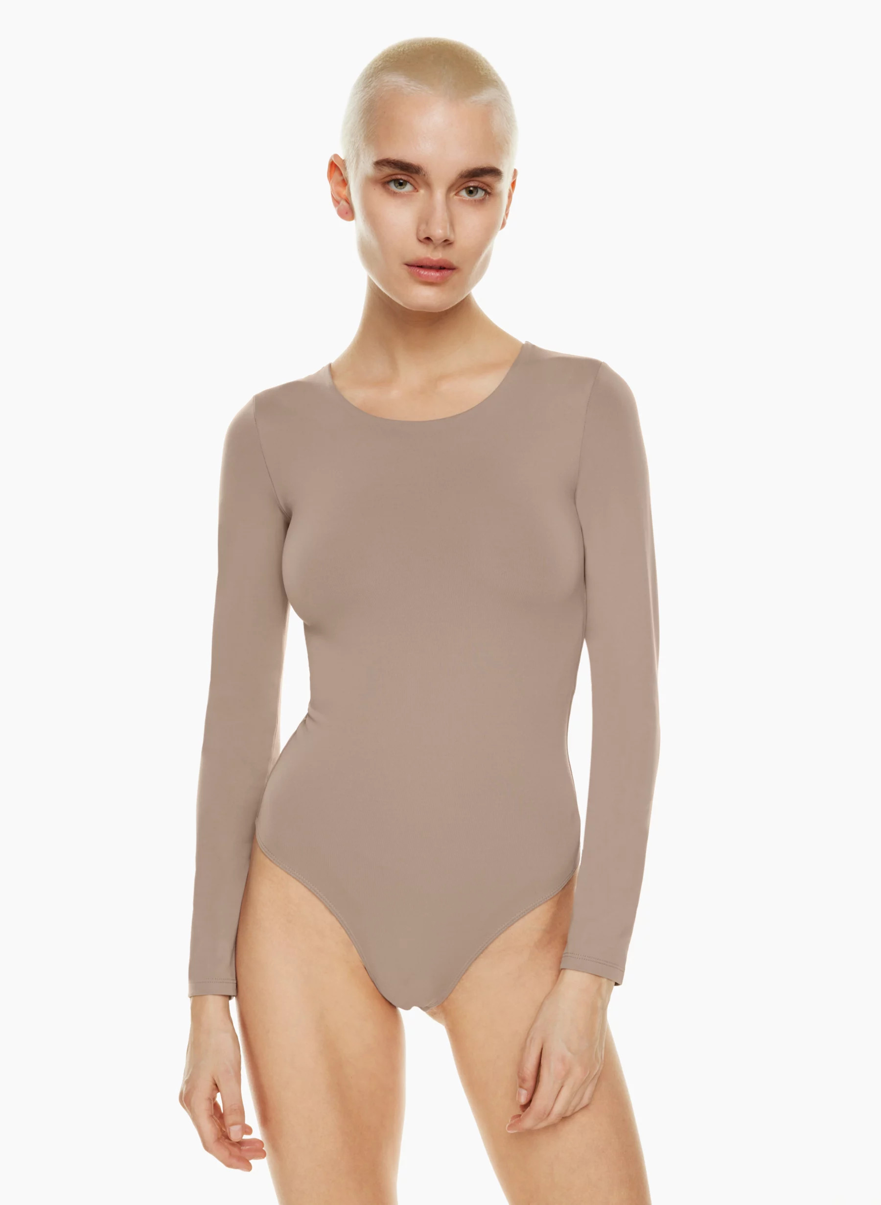 CONTOUR CREW LONGSLEEVE BODYSUIT | Aritzia