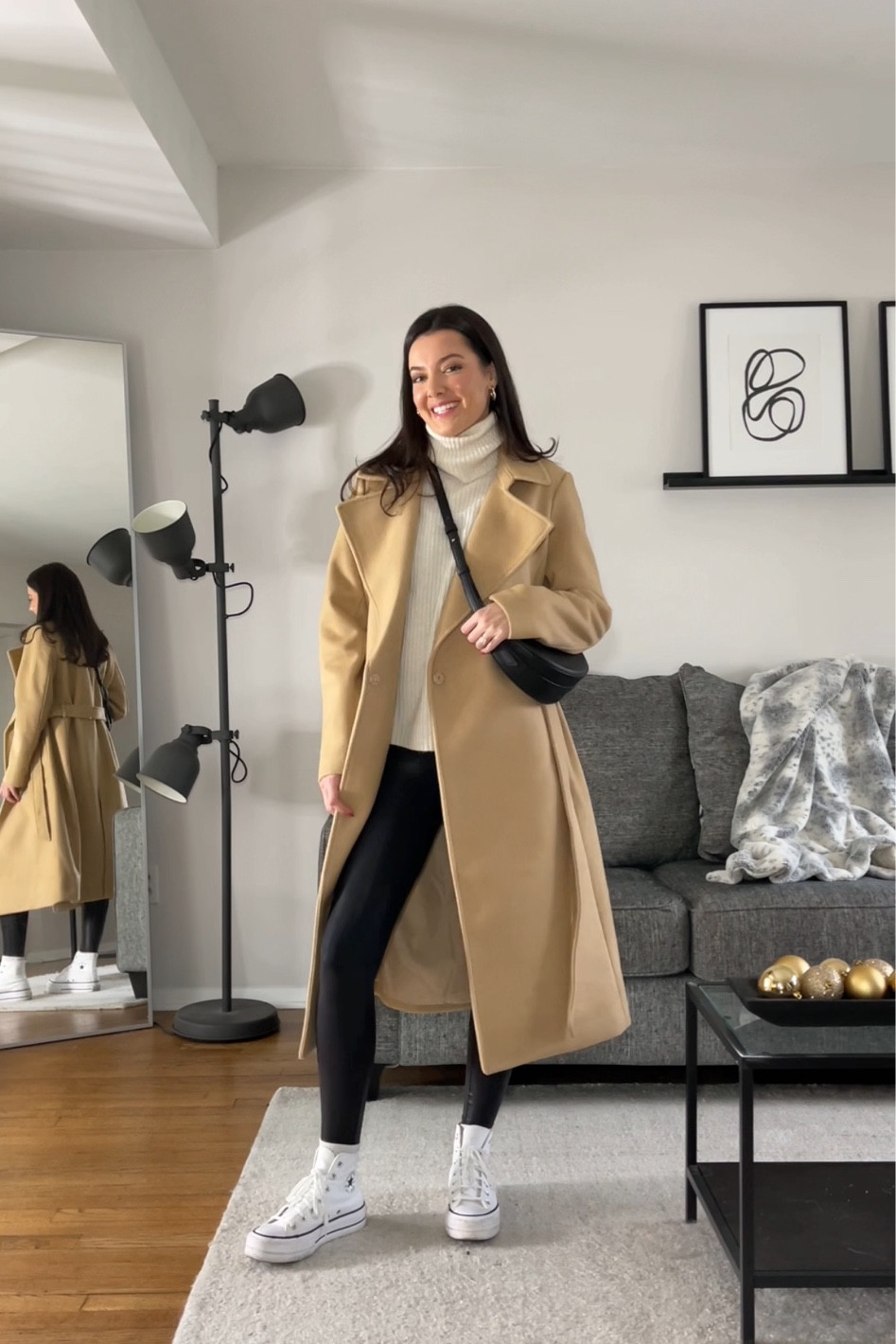 Wearing size S in the top & coat, 7.5 in the converse (usually a 7.5/8) and medium in the pants (recommended sizing up one)

#LTKSeasonal #LTKshoecrush #LTKHoliday