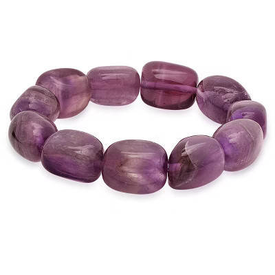 Steeltime Ladies genuine amethyst stretch bracelet | Target
