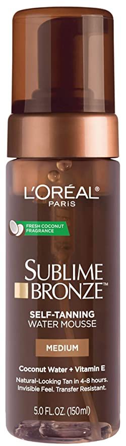 L'Oreal Paris Skincare Sublime Bronze Hydrating Self-Tanning Water Mousse, Quick-Drying, Streak-F... | Amazon (US)