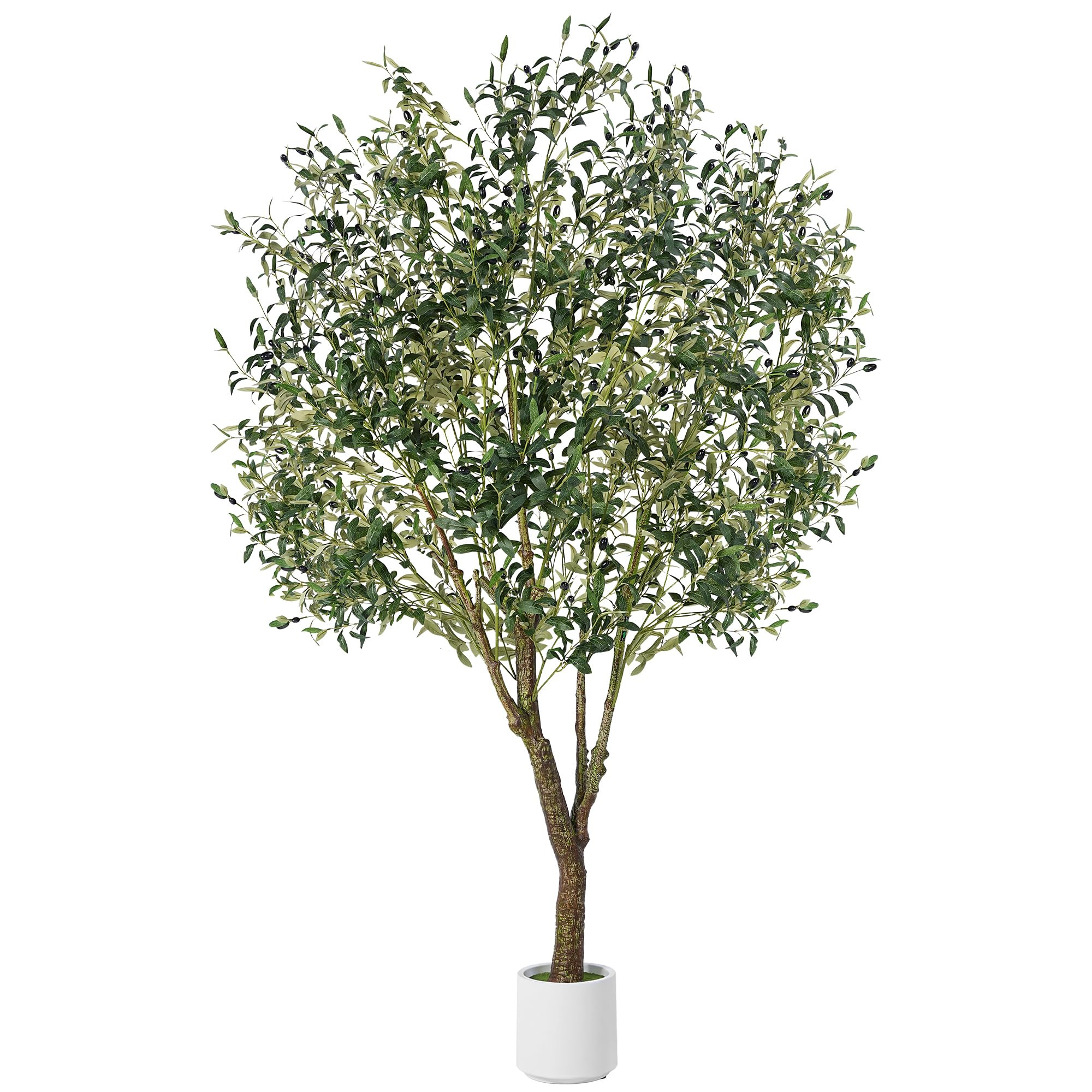 Olive Trees Artificial Indoor, 7ft Realistic Artificial Olive Tree with Natural Wood Trunk Lifeli... | Amazon (US)