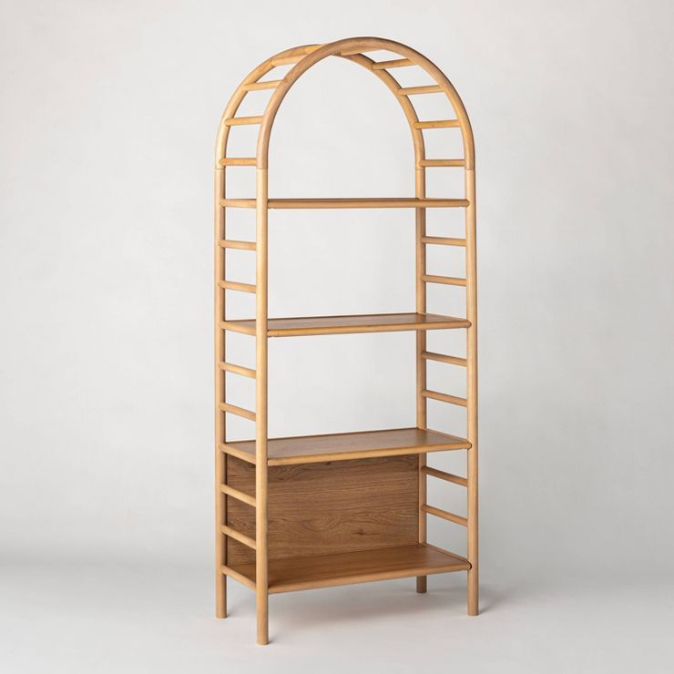 72" Holladay Curved Wooden Bookcase - Threshold™ designed with Studio McGee | Target