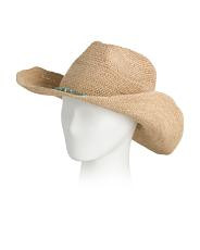 Upf 50 Raffia Beaded Western Hat | TJ Maxx