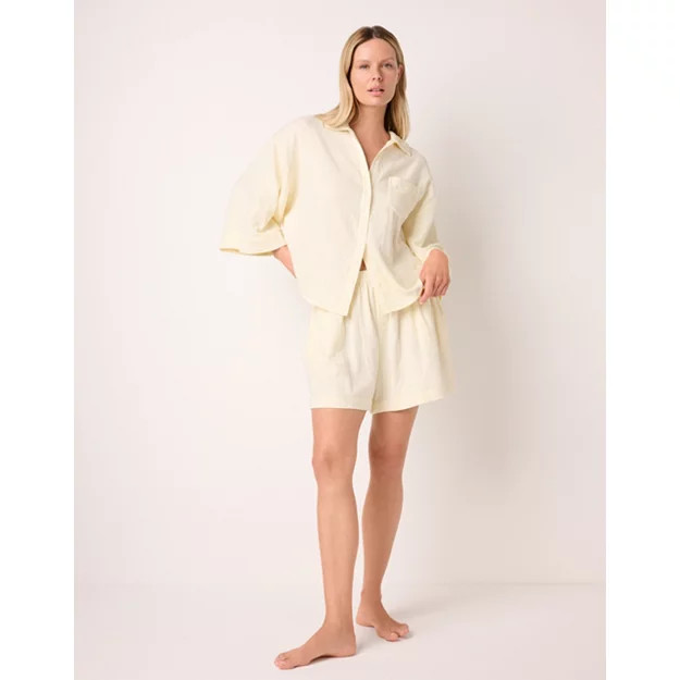 Organic Double Cotton Boxy Button Through Shortie Pyjama Set | Pyjamas | The  White Company | The White Company UK & ROW