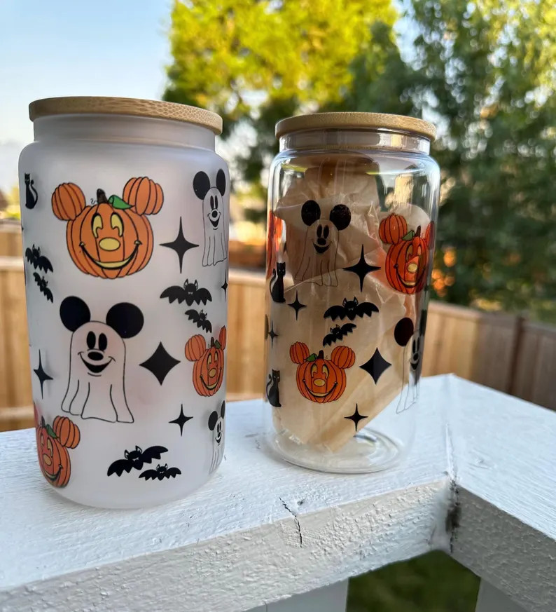 Sublimation Mickey Pumpkin/ Mickey Ghost Halloween Disney Spooky Tumbler - Etsy | Etsy (US)
