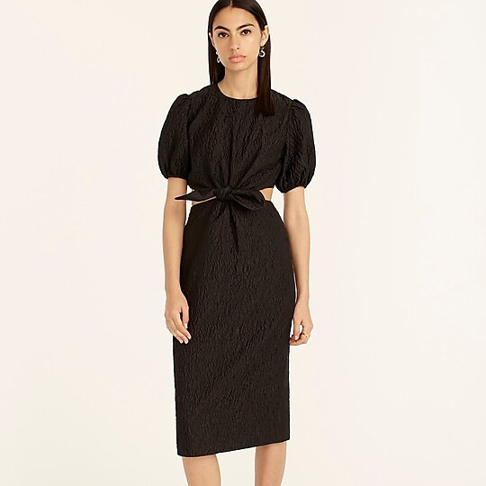 Collection cutout dress in textured organza | J. Crew US