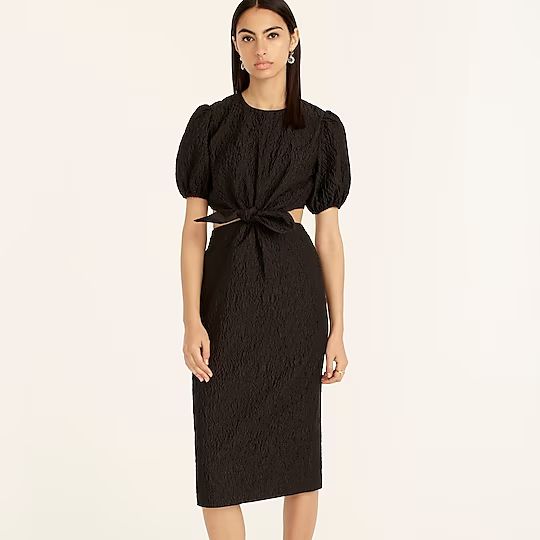 Collection cutout dress in textured organza | J.Crew US